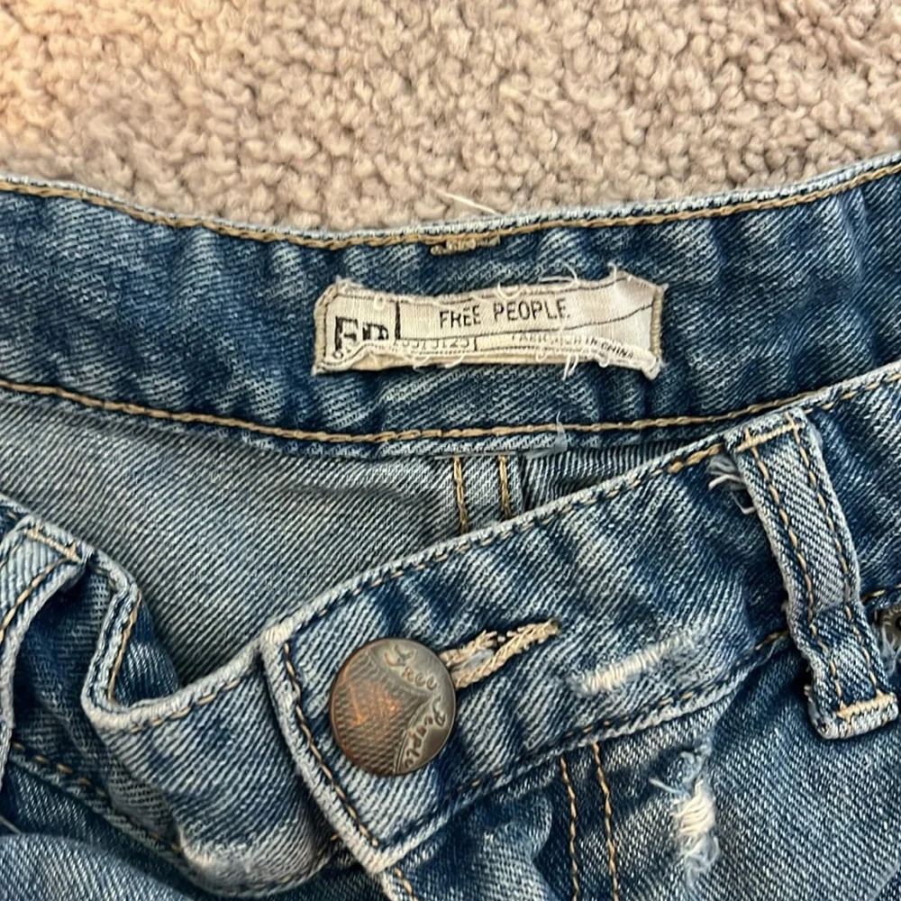 Free people mini jean shorts distressed